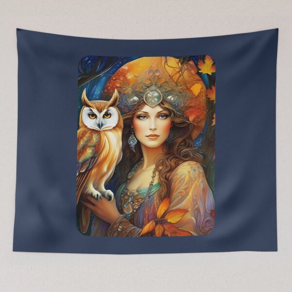 Item preview, Owl Goddess of The Forest designed and sold by DesignsBuyGem.