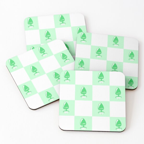 Item preview, Jewel Butt Plug Cute Light Green Checkerboard Pattern designed and sold by KinkShoppe.