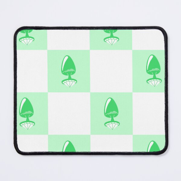 Item preview, Jewel Butt Plug Cute Light Green Checkerboard Pattern designed and sold by KinkShoppe.