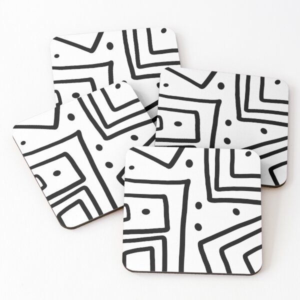 Item preview, Wonky Black and White Abstract Drawing designed and sold by NancyMerkle.