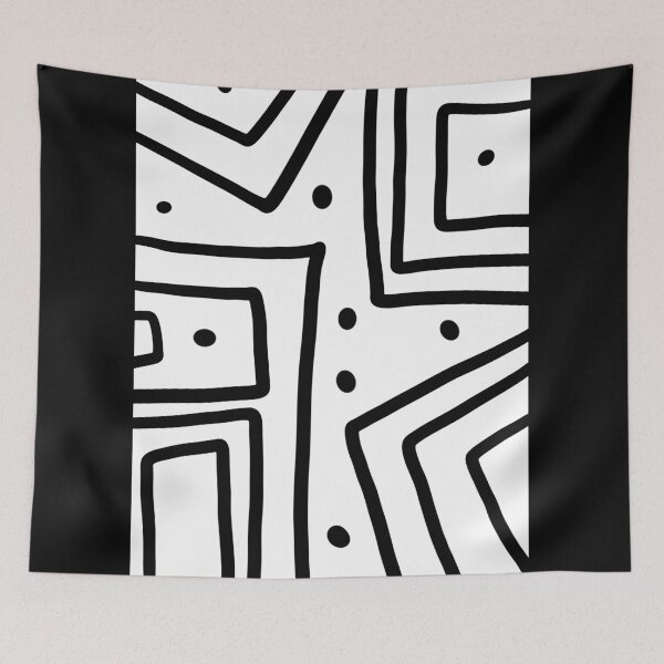Item preview, Wonky Black and White Abstract Drawing designed and sold by NancyMerkle.