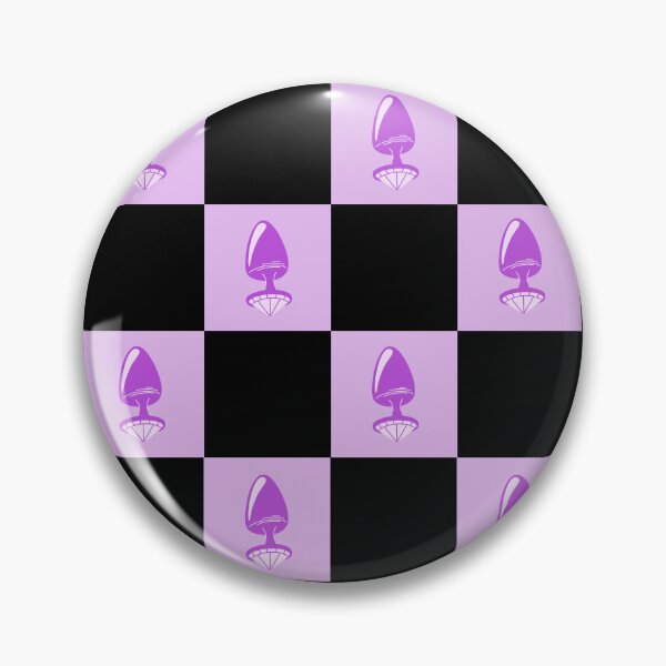 Item preview, Jewel Butt Plug Lilac Purple Checkerboard Pattern designed and sold by KinkShoppe.