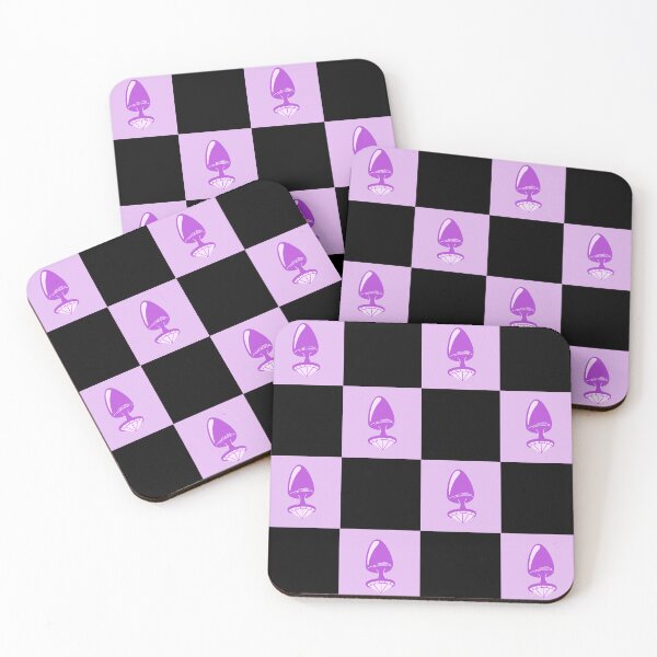 Item preview, Jewel Butt Plug Lilac Purple Checkerboard Pattern designed and sold by KinkShoppe.