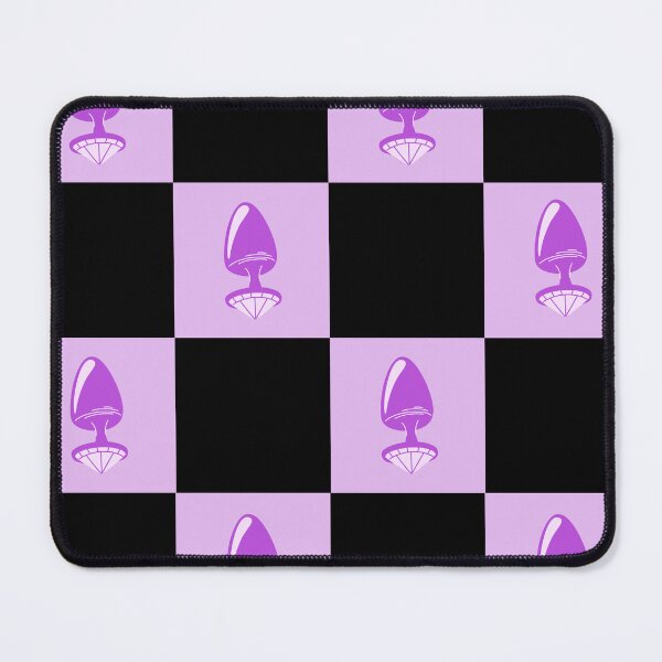 Item preview, Jewel Butt Plug Lilac Purple Checkerboard Pattern designed and sold by KinkShoppe.