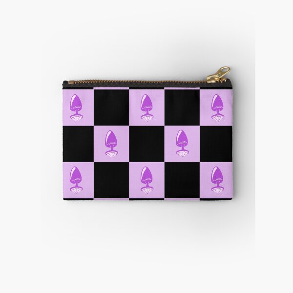 Item preview, Jewel Butt Plug Lilac Purple Checkerboard Pattern designed and sold by KinkShoppe.