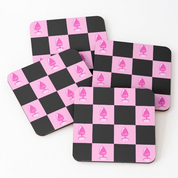 Item preview, Jewel Butt Plug Hot Pink Checkerboard Pattern designed and sold by KinkShoppe.