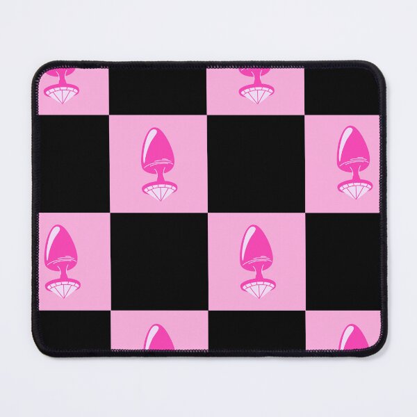 Item preview, Jewel Butt Plug Hot Pink Checkerboard Pattern designed and sold by KinkShoppe.