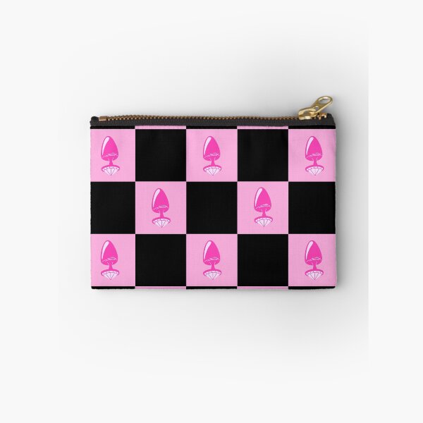 Item preview, Jewel Butt Plug Hot Pink Checkerboard Pattern designed and sold by KinkShoppe.