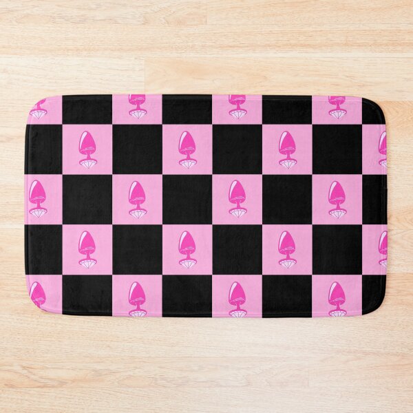 Item preview, Jewel Butt Plug Hot Pink Checkerboard Pattern designed and sold by KinkShoppe.