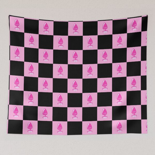 Item preview, Jewel Butt Plug Hot Pink Checkerboard Pattern designed and sold by KinkShoppe.