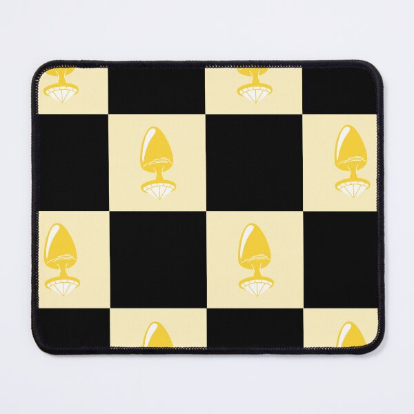 Item preview, Jewel Butt Plug Cute Yellow Checkerboard Pattern designed and sold by KinkShoppe.