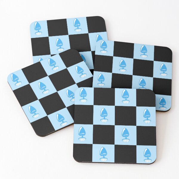 Item preview, Jewel Butt Plug Cute Baby Blue Checkerboard Pattern designed and sold by KinkShoppe.