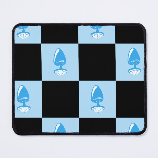 Item preview, Jewel Butt Plug Cute Baby Blue Checkerboard Pattern designed and sold by KinkShoppe.