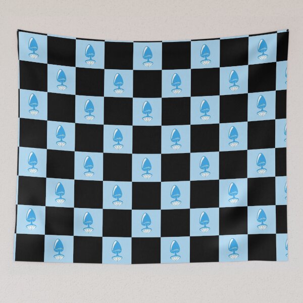 Item preview, Jewel Butt Plug Cute Baby Blue Checkerboard Pattern designed and sold by KinkShoppe.