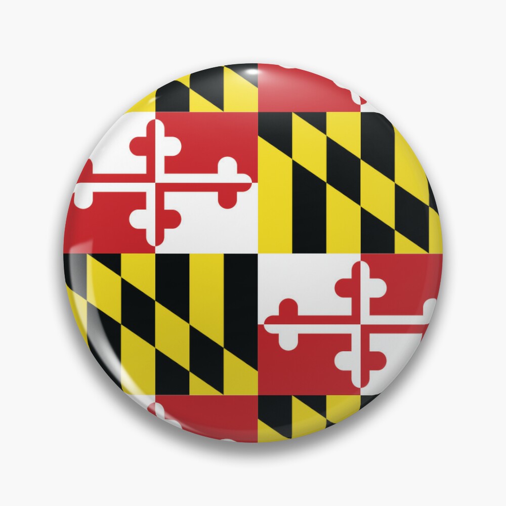 baysideremix Baltimore Orioles Theme Maryland Flag Baseball Pin