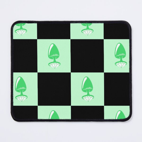 Item preview, Jewel Butt Plug Cute Light Green Checkerboard Pattern designed and sold by KinkShoppe.