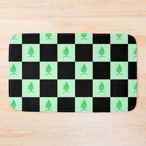 Item preview, Jewel Butt Plug Cute Light Green Checkerboard Pattern designed and sold by KinkShoppe.