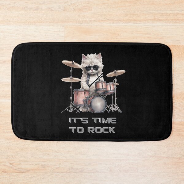 Item preview, rock drummer cat designed and sold by Artbellachi.