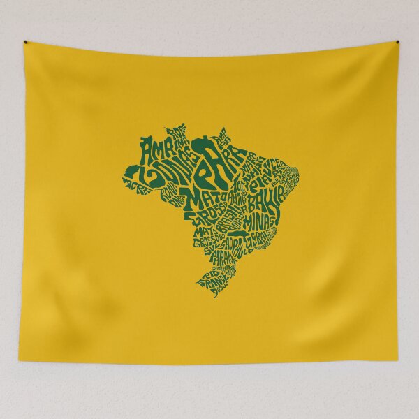 Item preview, Groovy Brazil lettering Map. designed and sold by paulo silveira.