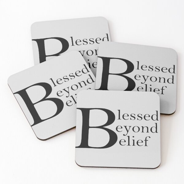 Item preview, Blessed Beyond Belief (Black Text) designed and sold by TheCatholicLady.