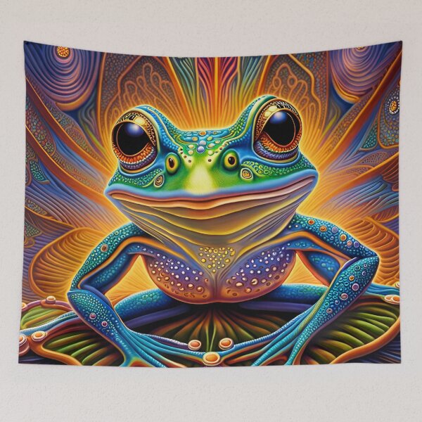 Item preview, Froggy Animal Spirit (25) - Trippy Psychedelic Frog designed and sold by TheThirdEye.