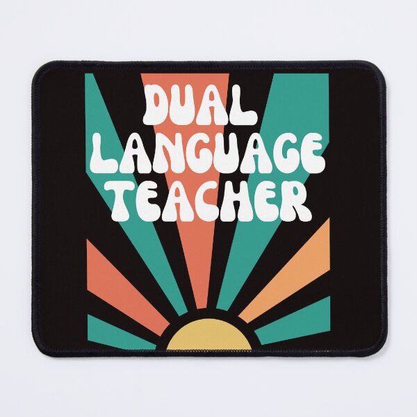 Item preview, Retro Dual Language Teacher Bilingual Educator Teaching designed and sold by MagicSD Designs.