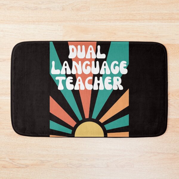 Item preview, Retro Dual Language Teacher Bilingual Educator Teaching designed and sold by MagicSD Designs.