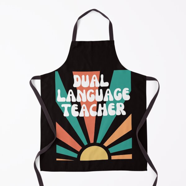 Item preview, Retro Dual Language Teacher Bilingual Educator Teaching designed and sold by MagicSD Designs.
