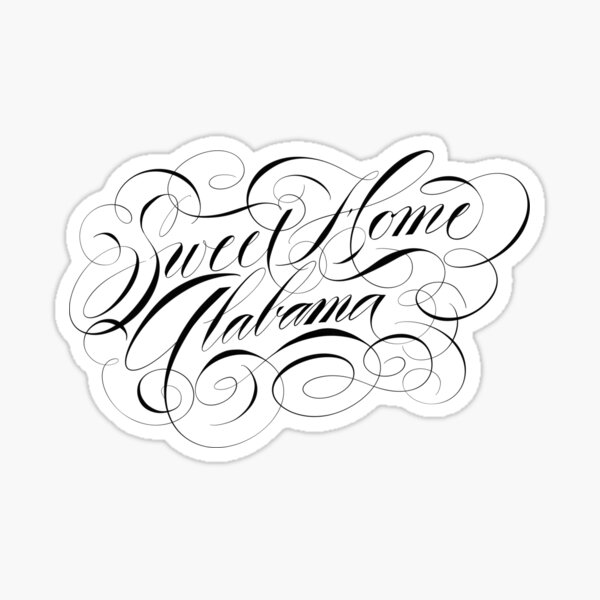 Item preview, Sweet Home Alabama Calligraphy Cursive Word Art designed and sold by Colby Cline.