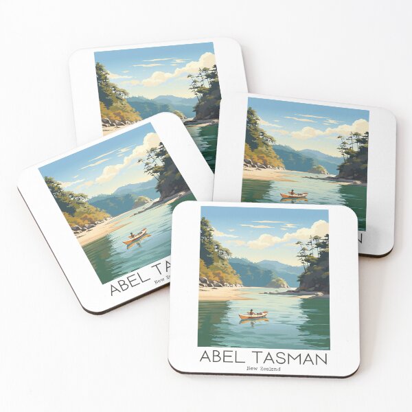 Artikelvorschau, Eine Vintage-Reiseillustration des Abel-Tasman-Nationalparks – Neuseeland entworfen und verkauft von GoodOldVintage.