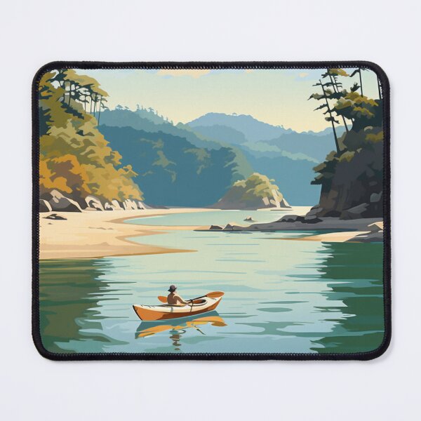 Item preview, A Vintage Travel Illustration of Abel Tasman National Park - New Zealand designed and sold by GoodOldVintage.
