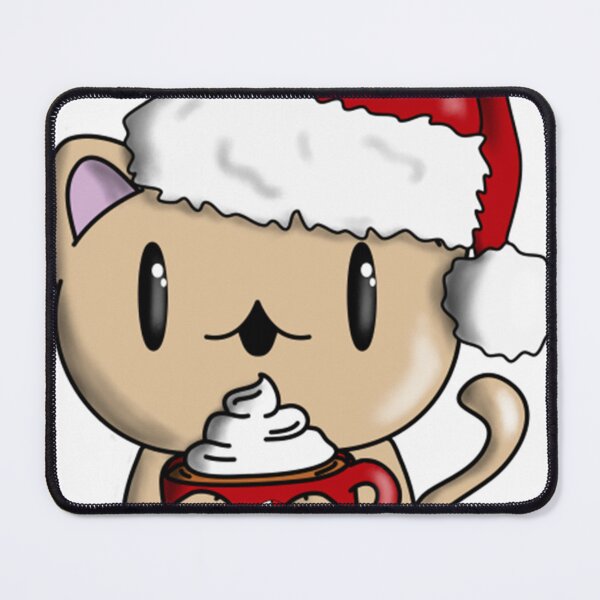 Item preview, Christmas Cat Cocoa Chocolate Cute Winter Santa Manga Glühwein designed and sold by GeraldHVansant.