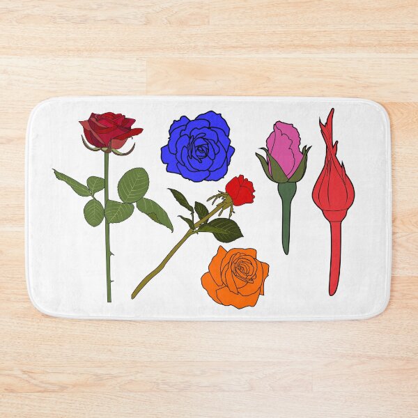 Item preview, Rose Flower Pattern Sticker Set - Redbubble Sticker designed and sold by bluehatgraphics.
