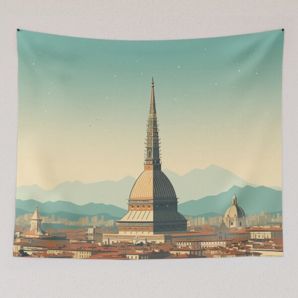 Item preview, A Vintage Travel Illustration of Turin - Italy designed and sold by GoodOldVintage.