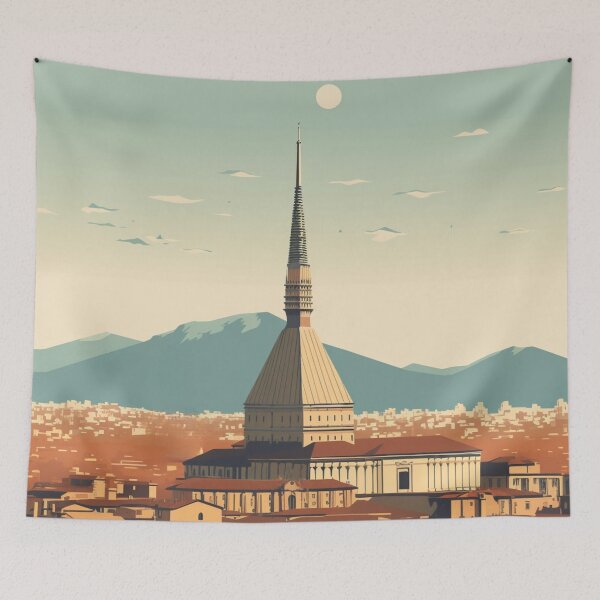 Item preview, A Vintage Travel Illustration of Turin - Italy designed and sold by GoodOldVintage.