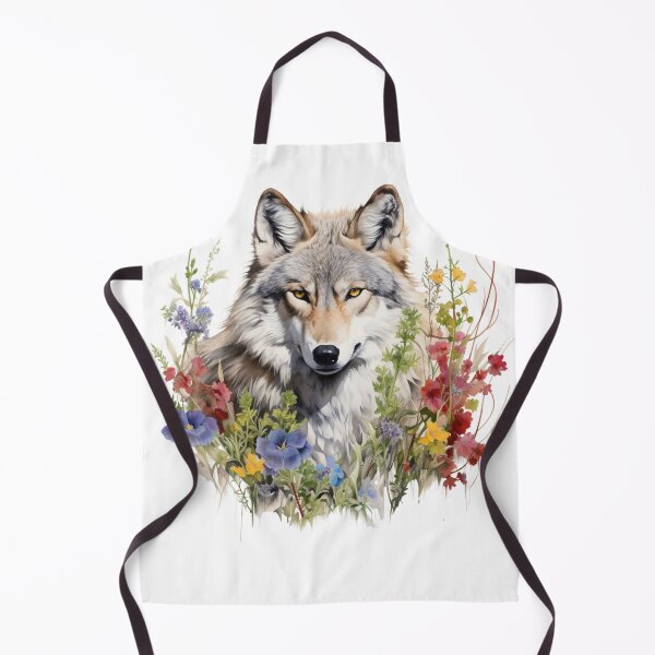Artikelvorschau, Wolf und Wildblumen Blumennatur entworfen und verkauft von ArtFromBeyond.