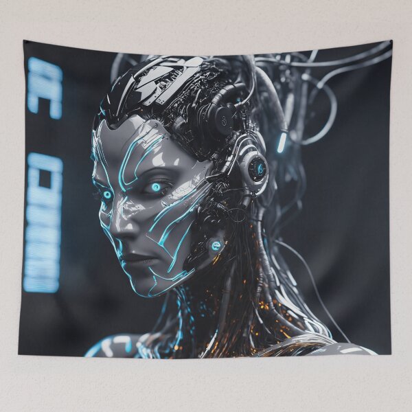 Item preview, White Cyborg Connected by Wires designed and sold by artismysterium.