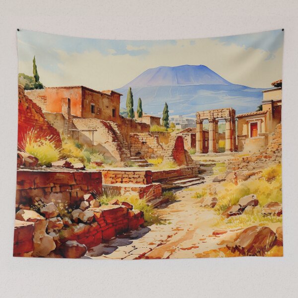 Item preview, Watercolor Design of Pompeii - Italy  designed and sold by Sketch-Shack.
