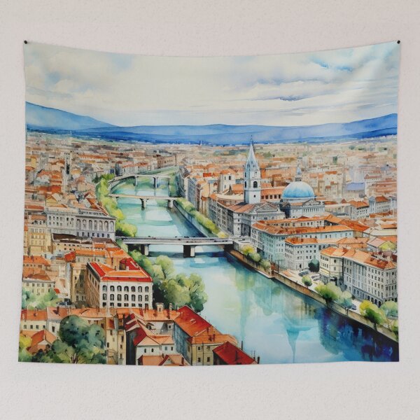 Artikelvorschau, Aquarelldesign von Turin - Italien entworfen und verkauft von Sketch-Shack.