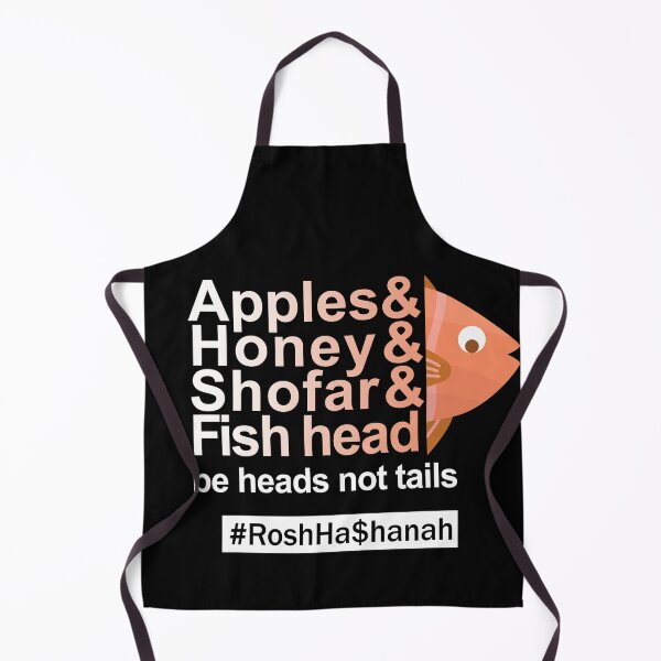 Item preview, Rosh Hashana 5783 -  be heads, not tails - Apples& Honey& Shofar &fish head - shanah tovah! designed and sold by We-thePixels.