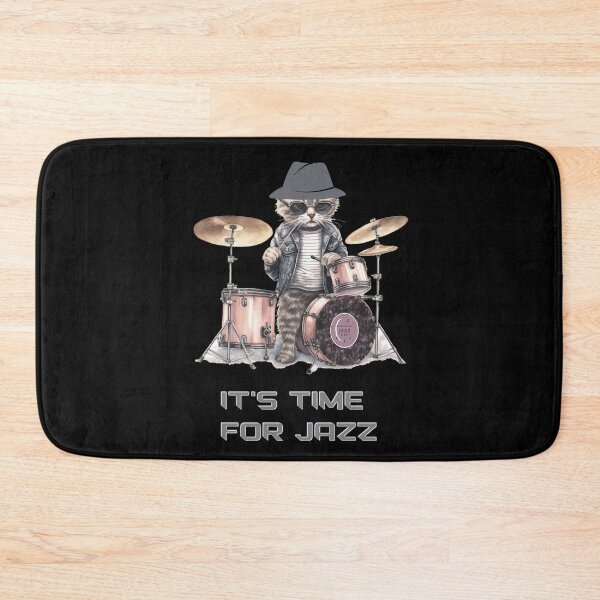 Item preview, jazz drummer cat designed and sold by Artbellachi.