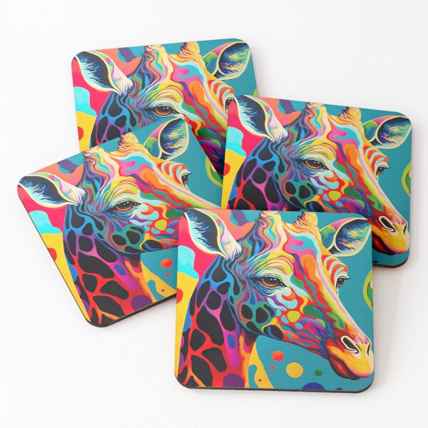 Item preview, colorful giraffe designed and sold by ururuty.