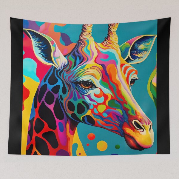Item preview, colorful giraffe designed and sold by ururuty.