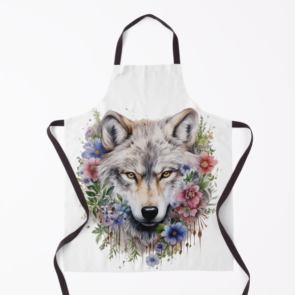 Artikelvorschau, Wolf und Wildblumen Blumennatur entworfen und verkauft von ArtFromBeyond.