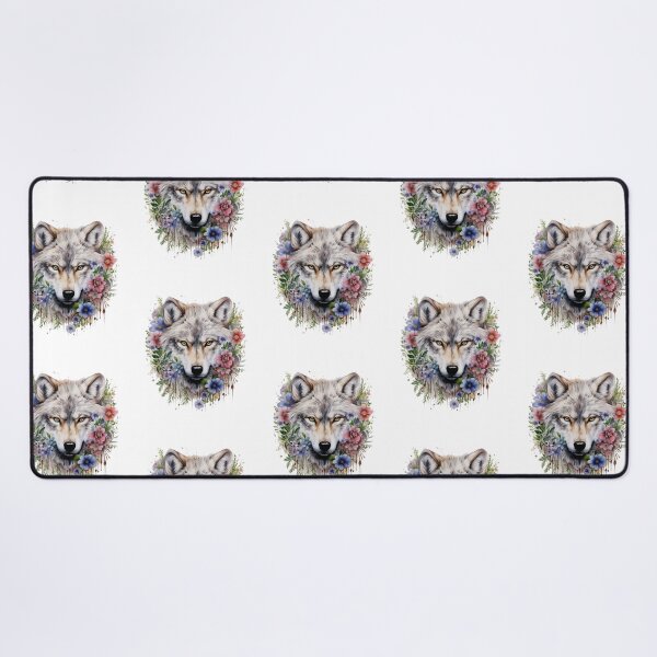 Artikelvorschau, Wolf und Wildblumen Blumennatur entworfen und verkauft von ArtFromBeyond.