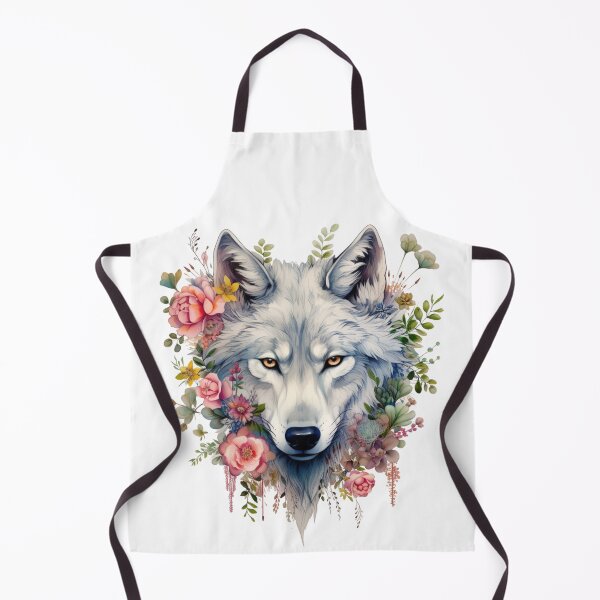 Artikelvorschau, Wolf und Wildblumen Blumennatur entworfen und verkauft von ArtFromBeyond.