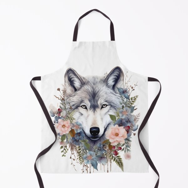 Artikelvorschau, Wolf und Wildblumen Blumennatur entworfen und verkauft von ArtFromBeyond.