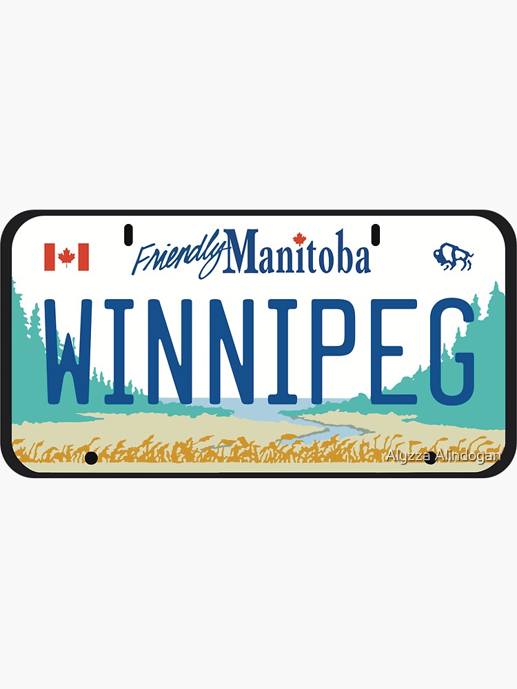 "Winnipeg License Plate" Sticker for Sale by Alyzza Alindogan Redbubble