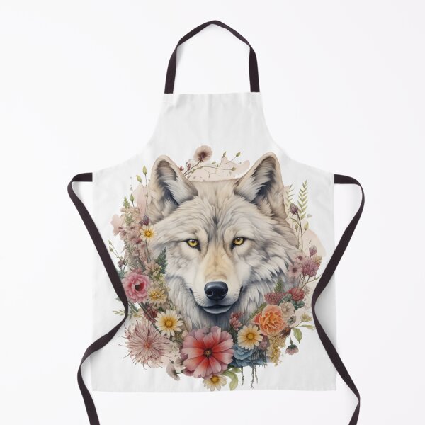 Artikelvorschau, Wolf und Wildblumen Blumennatur entworfen und verkauft von ArtFromBeyond.