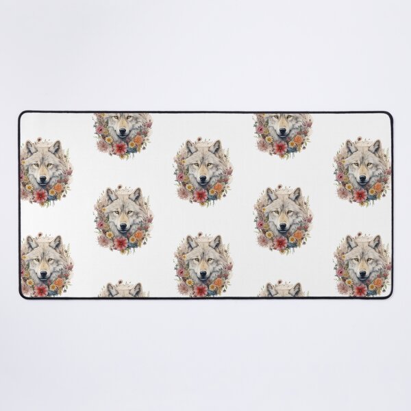 Artikelvorschau, Wolf und Wildblumen Blumennatur entworfen und verkauft von ArtFromBeyond.
